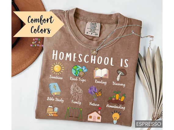 Christian Homeschool Mom Shirt Homeschooling Mom Homeschool Tshirt Cottagecore Christian Apparel Homeschool Mama Shirt Homeschool T Shirt