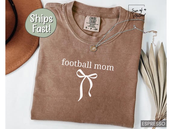Football Mom Shirt Football Comfort Colors Shirt Football Mama Shirt Football Mom T-Shirt Coquette Football Mom Tee Football Mom Tshirt
