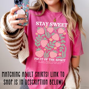 Kids Boho Christian Strawberry Shirt Fruits of the Spirit Bible Verse ...