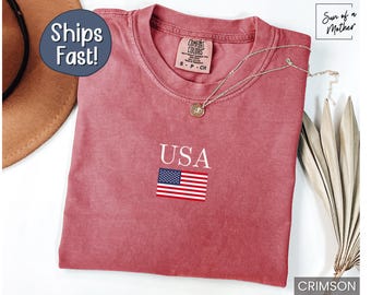 Comfort Colors USA Shirt 4th of July Shirt Fourth of July Tee Patriotic Tshirt America T Shirt USA Tshirt USA T Shirt American Flag Shirt