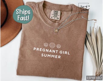 Summer Pregnancy Announcement Shirt Beach Pregnancy Announcement T Shirt Summer Baby Shower Tshirt Pregnancy Reveal Shirt Baby Reveal Tee