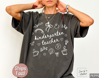 Kindergarten Teacher Shirt Comfort Colors Kindergarten Teacher Tshirt Kindergarten Teacher Gift Kindergarten Team Shirt Teacher T Shirt