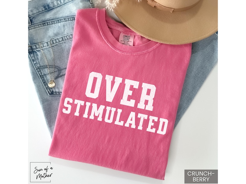 Comfort Colors Overstimulated Shirt for Mom Funny Mom Tshirt Funny Mothers Day Shirt Gift Homeschool Mom Shirt Oversized Unhinged T Shirt image 5