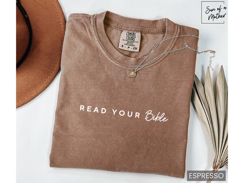 Read Your Bible Shirt Comfort Colors Christian T Shirt Funny Christian Shirt Bible Tshirt Faith T-Shirt Pastor Gift Bible Study Gift Women image 6