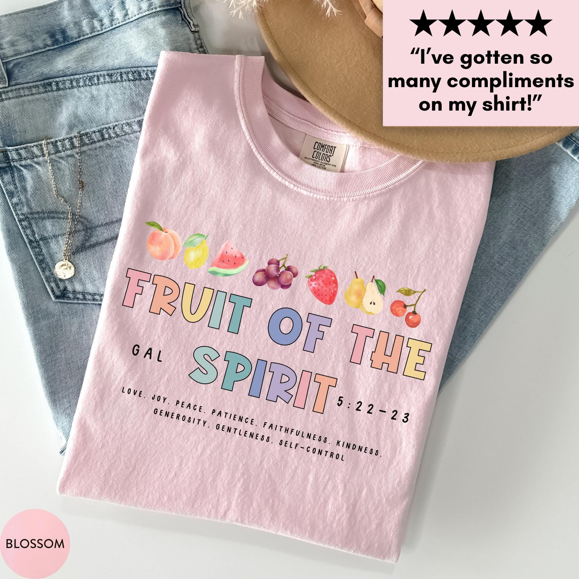 Fruit of the Spirit Shirt Bible Verse Shirt Women Comfort Colors ...