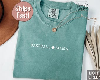 Comfort Colors® Baseball Mom Shirt Baseball Mama Shirt Baseball Game Day T-Shirt Baseball Mama Tee Baseball Shirt for Mom Baseball Tshirt