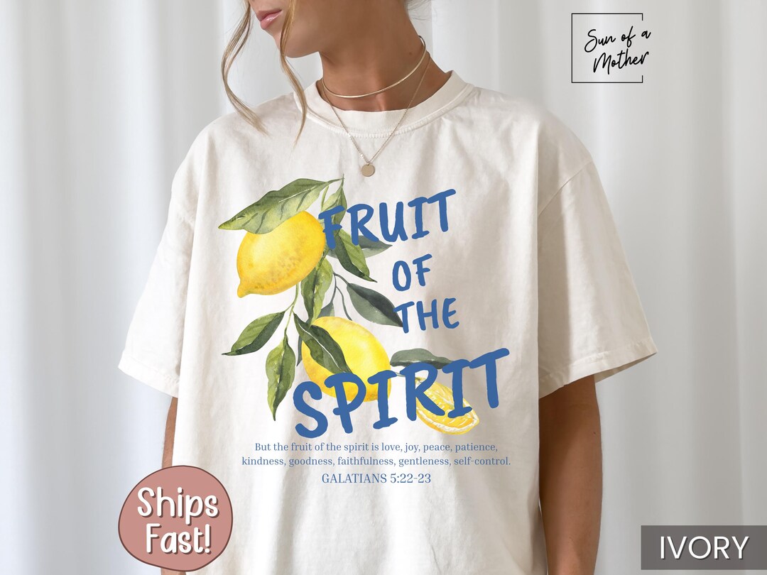 Fruit of the Spirit Shirt Christian Graphic Tee Italian Summer Shirt ...