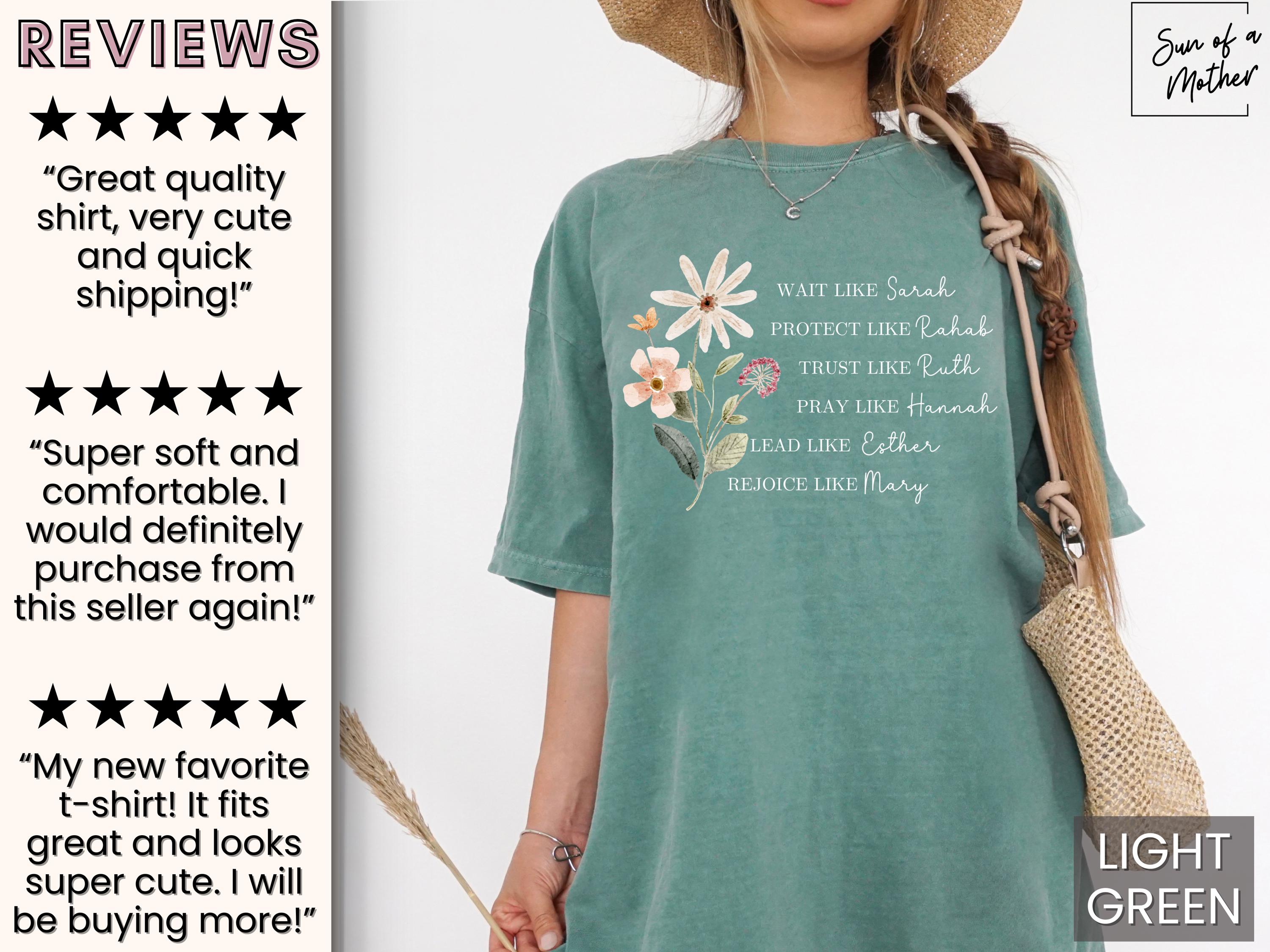 Floral Christian Shirt Women of the Bible Shirt Comfort Colors Religious Shirt Boho Christian Tshirt Faith Tee Women Christian T Shirt