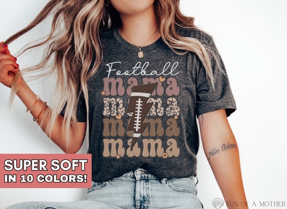 Football Mama Shirt for Football Mom Tshirt, Football Mom T-shirt for Game Day Tee, Retro Football Mom T Shirt for Football Season Mom Tee