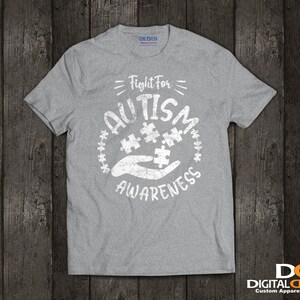 Fight For Autism Awareness Autism Shirt Sport Gray