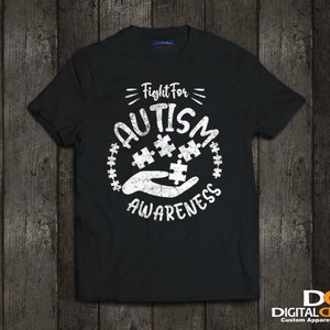 Fight For Autism Awareness Autism Shirt Black