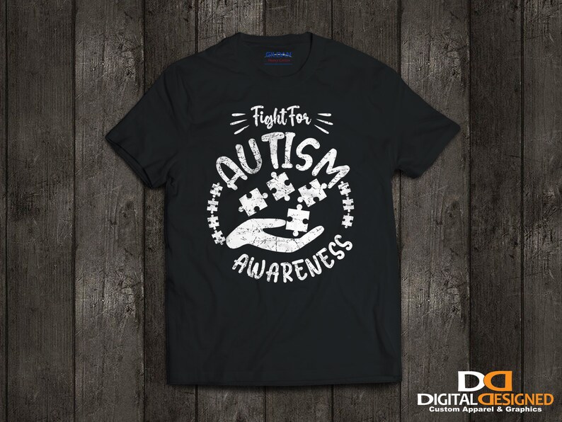Fight For Autism Awareness Autism Shirt Black