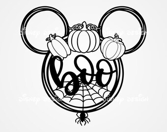 Mickey Pumpkin Svg Halloween Disney Svg Boo Svg Disney Etsy