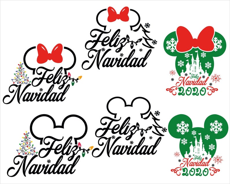Download Mickey and Minnie Feliz Navidad SVG / Disney Merry ...