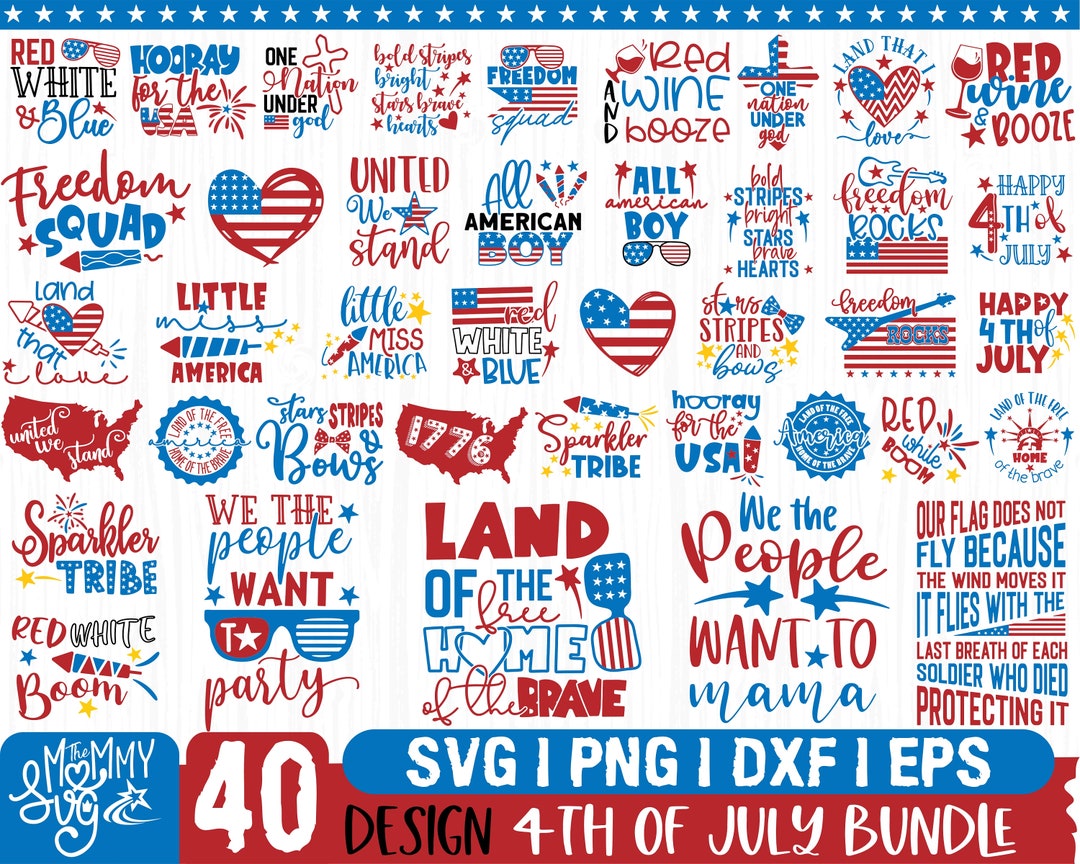 4th of July Svg Bundle, Independence Day, US Flag Svg, Patriotic Svg ...