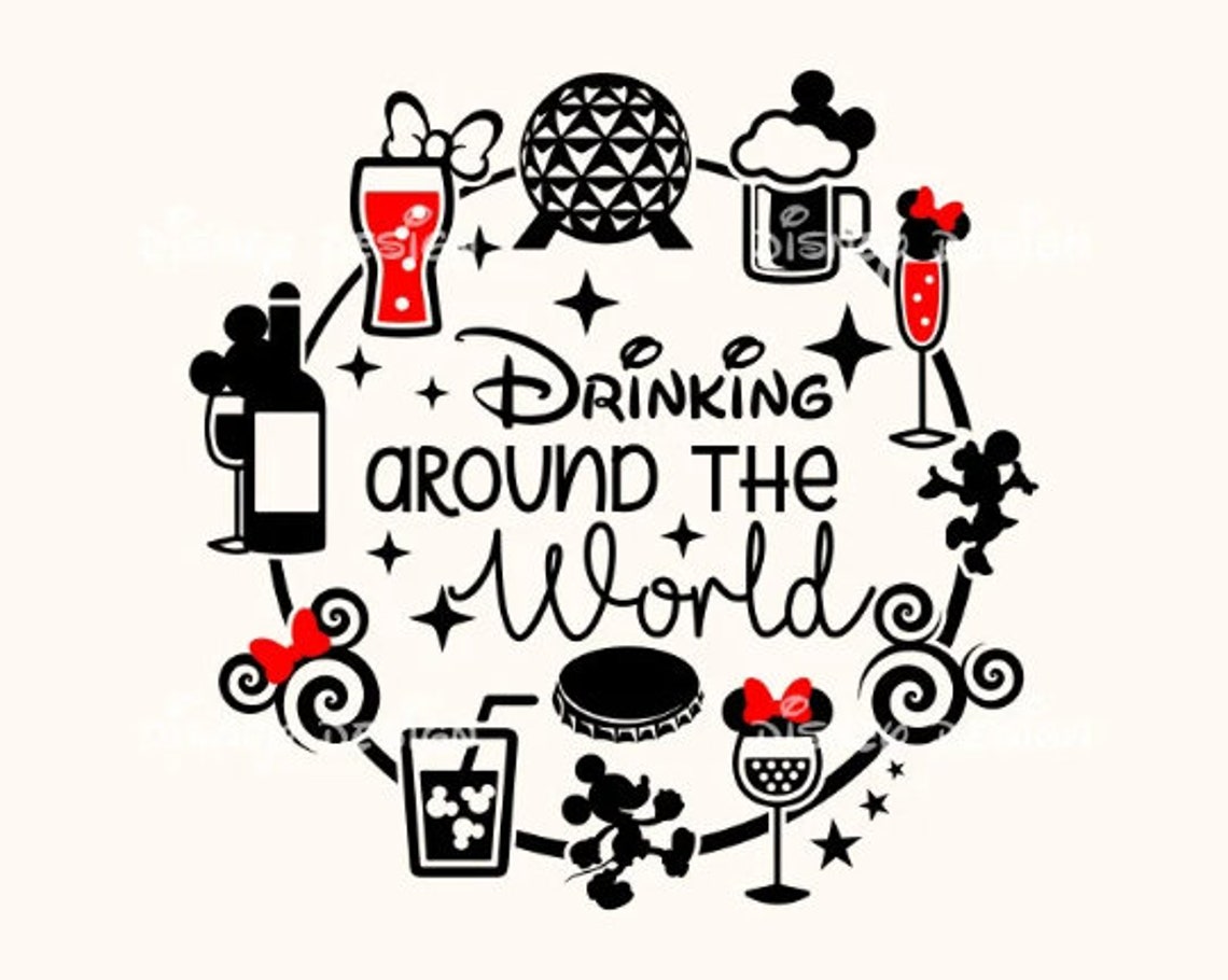 Drinking Around the World Epcot SVG Vacation Svgtravel Svg Etsy