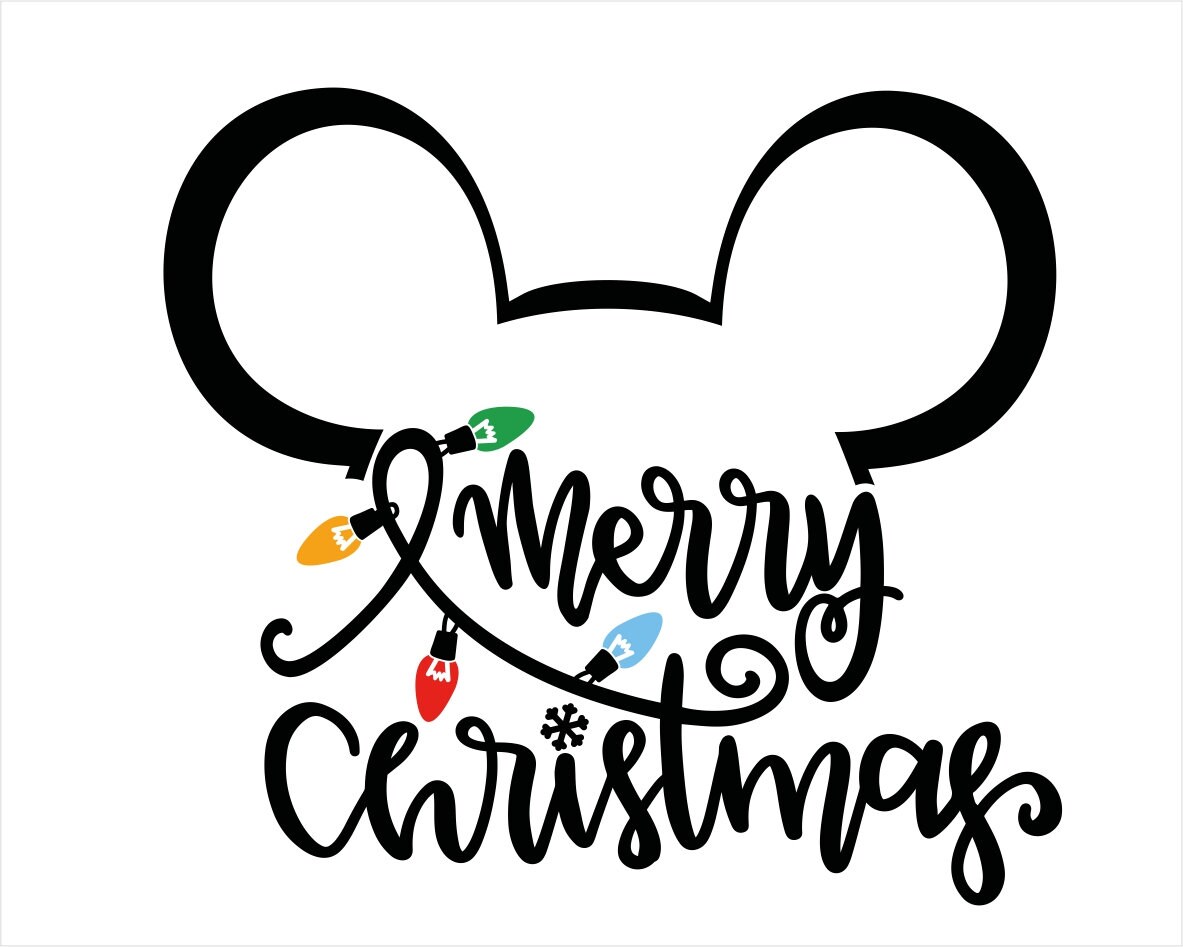 Mickey Merry Christmas SVG / Merry Christmas DXF Christmas | Etsy