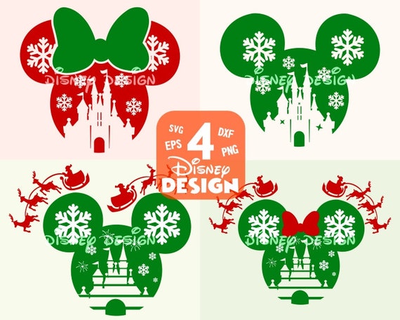 Disney Christmas Svg Mickey Minnie Mouse Disneyland Etsy