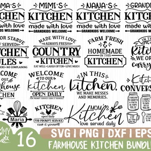 Farmhouse Kitchen Svg Bundle, Farmhouse Sign Svg, Kitchen Svg, Family Svg, Kitchen Cut Files, Quotes Svg, Funny,Positive, Svg,Png, Cut Files