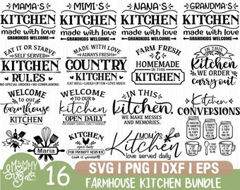 Farmhouse Kitchen Svg Bundle, Farmhouse Sign Svg, Kitchen Svg, Family Svg, Kitchen Cut Files, Quotes Svg, Funny,Positive, Svg,Png, Cut Files