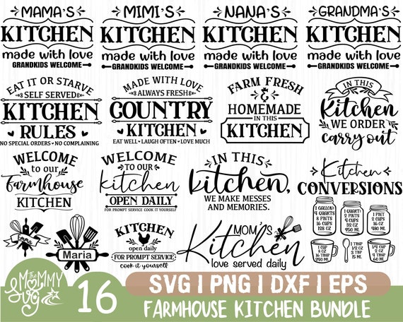 Funny Kitchen Sign SVG Bundle