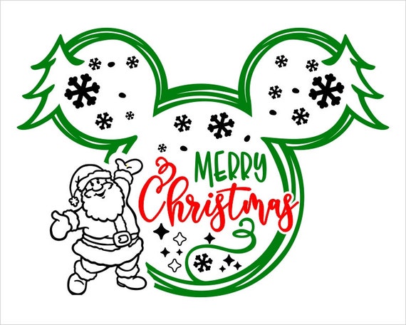 Merry Christmas Svg Mickey Christmas Disney Noel 2019 Etsy