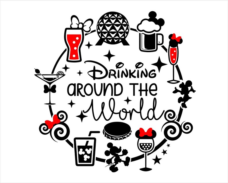 Download Drinking Around the World Epcot SVG Disney svg Wine Svg | Etsy