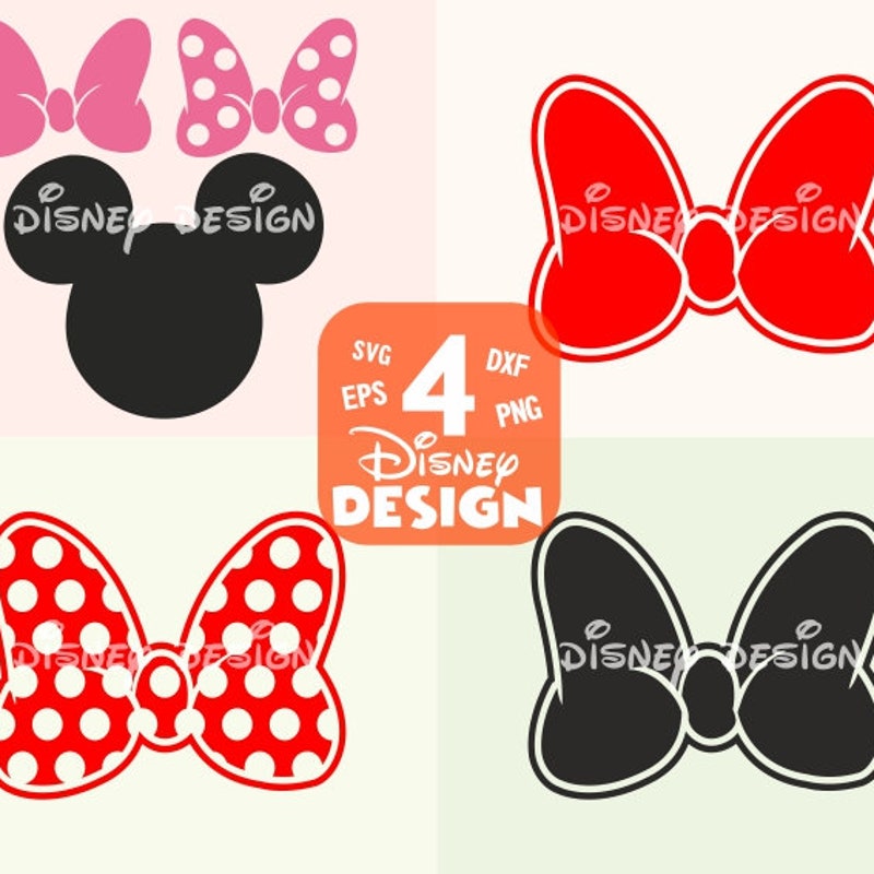 Minnie Mouse Bow Svg - Etsy