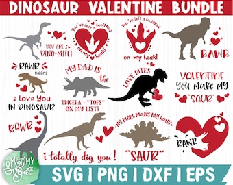 Dinosaur Valentine Svg Bundle, Valentines Day Svg,Love Svg, Rawr Svg,Heart Svg,Loves Bites,Valentine You Make My Saur Svg,Cricut,Silhouette