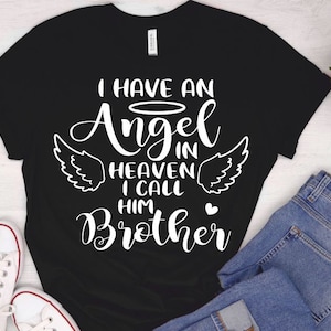 I Have an Angel in Heaven I Call Her Mom,family Svg Bundle, Angel Svg ...