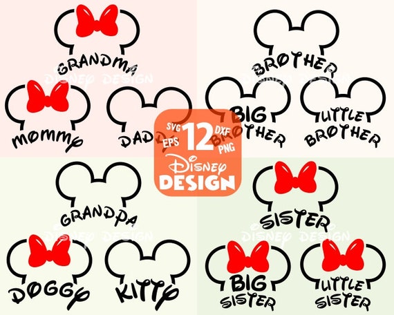 Download Disney Family Svg Bundle Disney Svg Disneyland Vacation Etsy