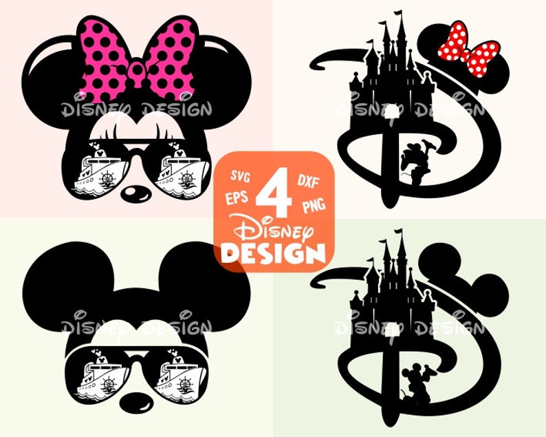Download Png Dxf Eps Minnie Mouse For Silhouette And Cricut Mickey With Sunglasses Svg Minnie Mouse Castle Svg And Png Disney Shirt Svg Clip Art Art Collectibles