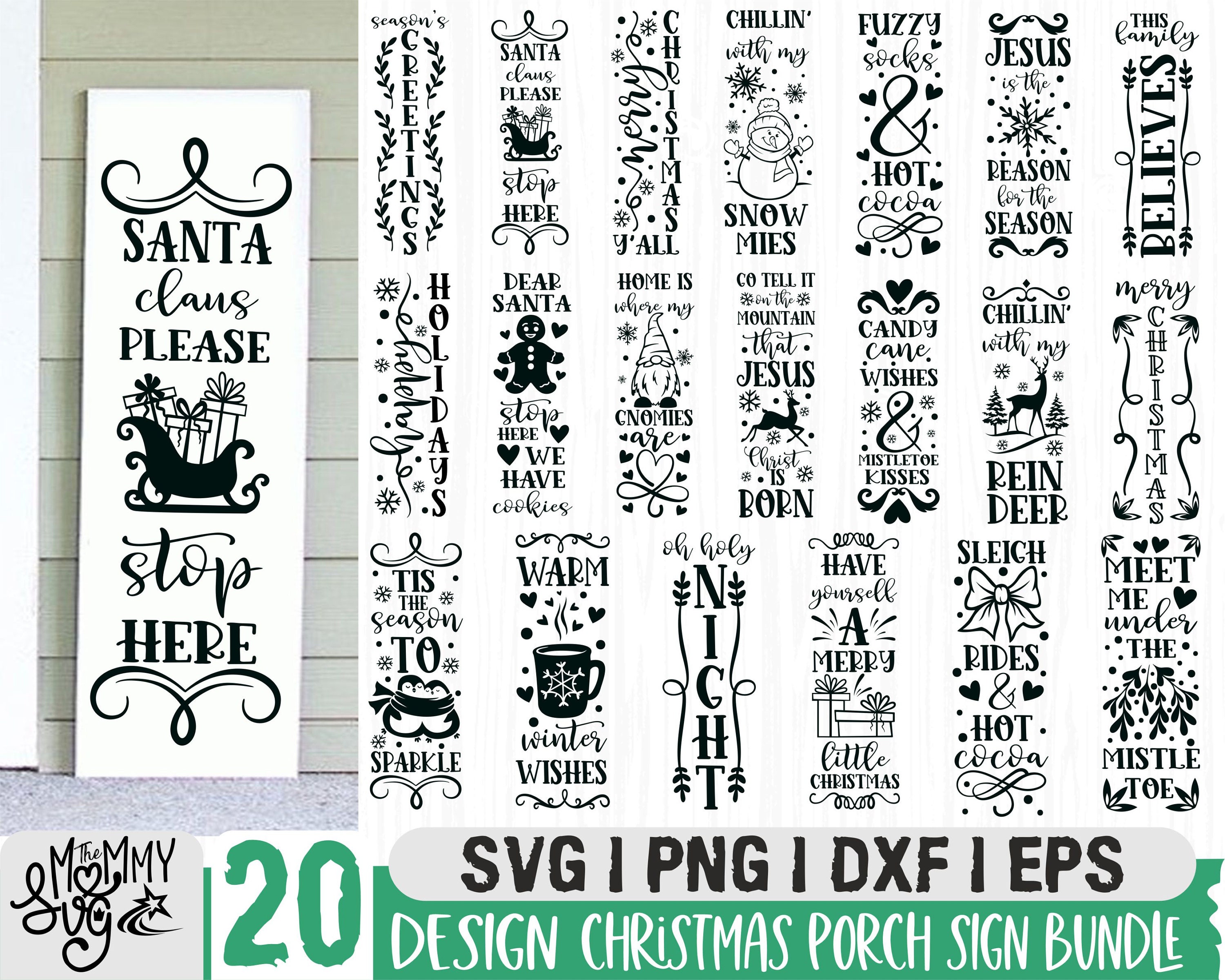 Christmas Porch Sign Svg Bundle Farmhouse Svg Sign Etsy
