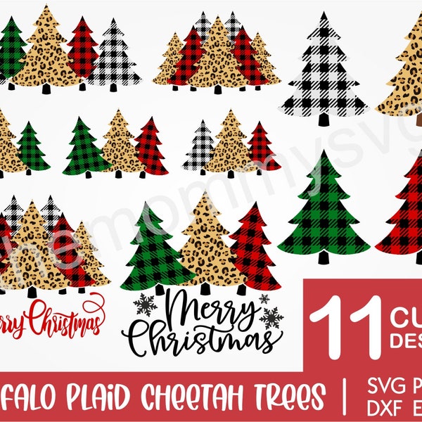 Buffalo Plaid Cheetah Tree Svg,Christmas Tree Svg,Merry Christmas Svg,Xmas Tree Svg,Instant Download,Digital Svg,Cricut,Silhouette