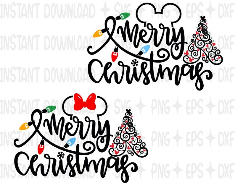 Download Merry Christmas Disney Svg /Disney Christmas SVG / Digital ...