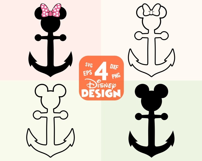 Mickey Mouse Anchor SVG Png Vector Cut File Cricut Design / Etsy