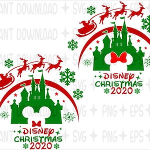 Christmas 2020 SVG /  Mouse Castle Svg /  Castle Silhouette/Winter with Snowflakes, Cut files for Cricut