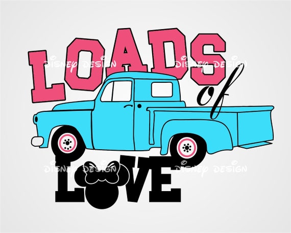Download Loads Of Love Svg Valentines Vintage Truck Svg Disney Etsy