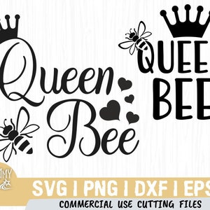 Queen Bee svg, Bee SVg, Brithday Svg, Animal Svg, Queen Svg, Mama, Mum, Mother&#39;s Day, Funny, Cute, Girly, Toddler, Kids, Girls, Bees, Svg