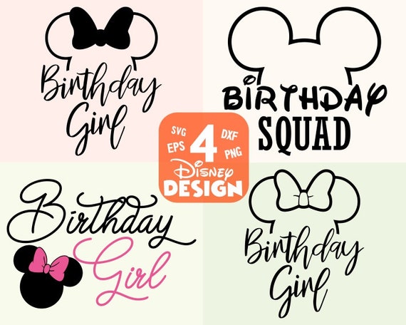 Download Birthday Girl Svg Disney Birthday Svg Disney Svg And Png Etsy