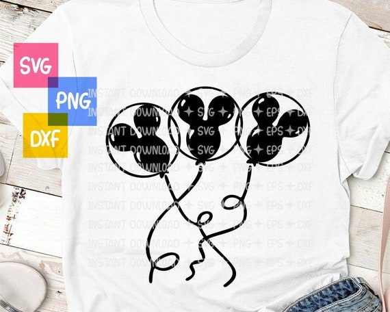 Download Mouse Balloon Cricut Svg Clip Art Cut Files Disney Shirt Svg Etsy