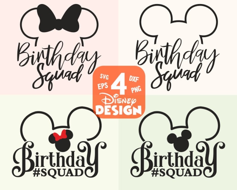 Download Birthday Squad SVG / Best Birthday ever / Disney SVG and ...