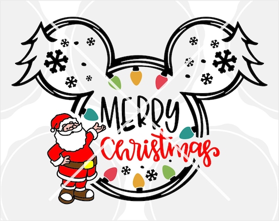 Joyeux Noël svg / mickey Noël / Noel 2019 / Noël cadeau svg / SVG