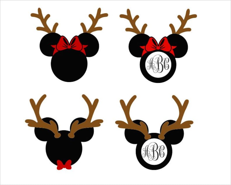 Download Disney Christmas Deer SVG / Mickey & Minnie Deer ...