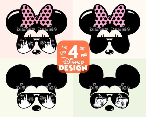 Download Mickey With Sunglasses Svg Minnie Mouse Castle Svg And Png Etsy