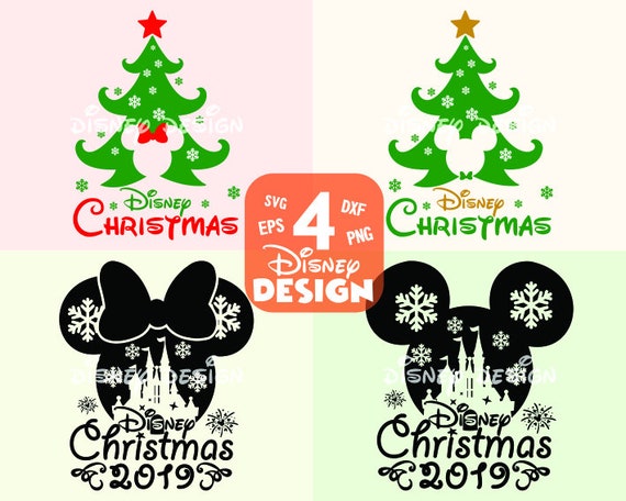 Download Disney Christmas Svg Mickey Minnie Mouse Disneyland Tree Etsy