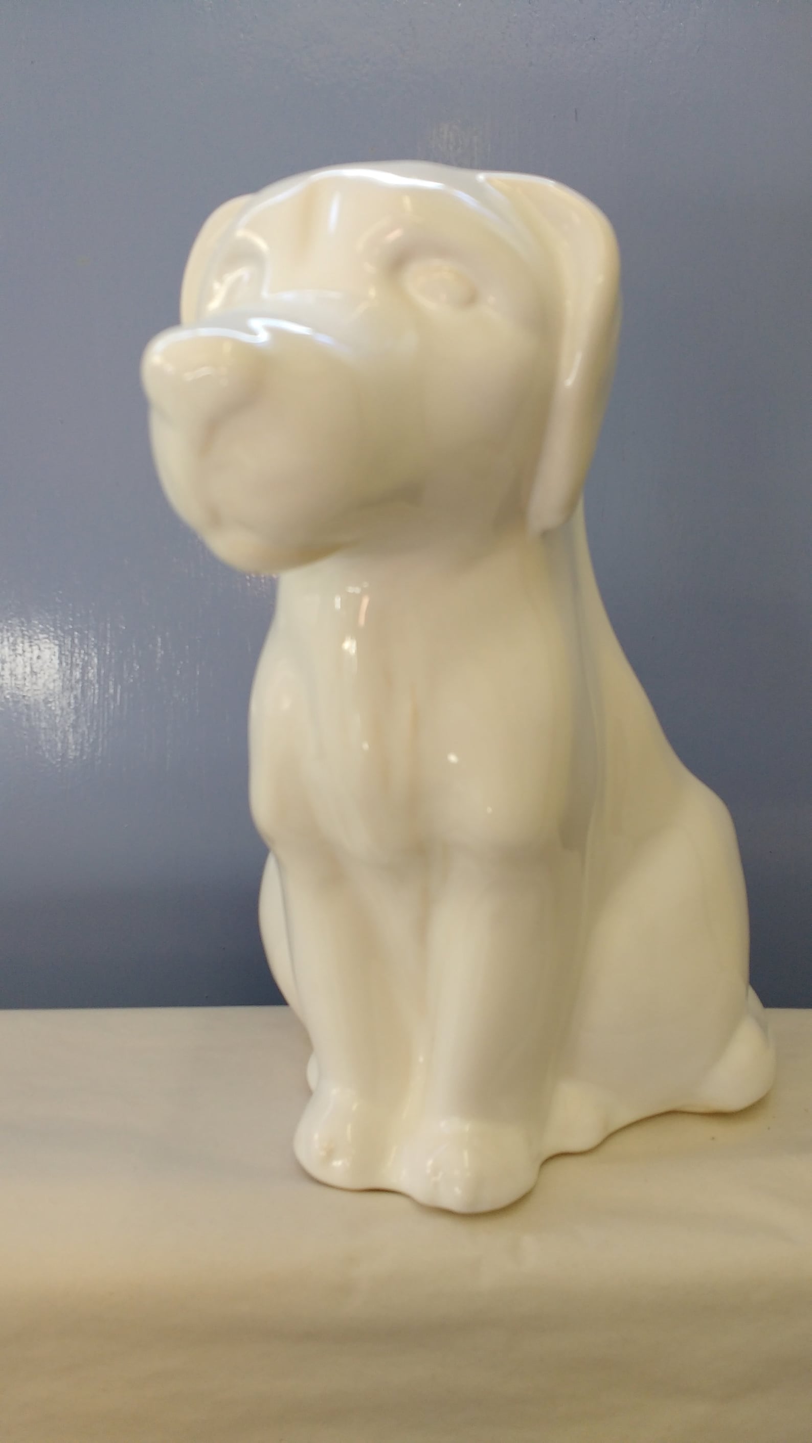 White Ceramic Dog toilet brush holder. Bathroom decor Etsy
