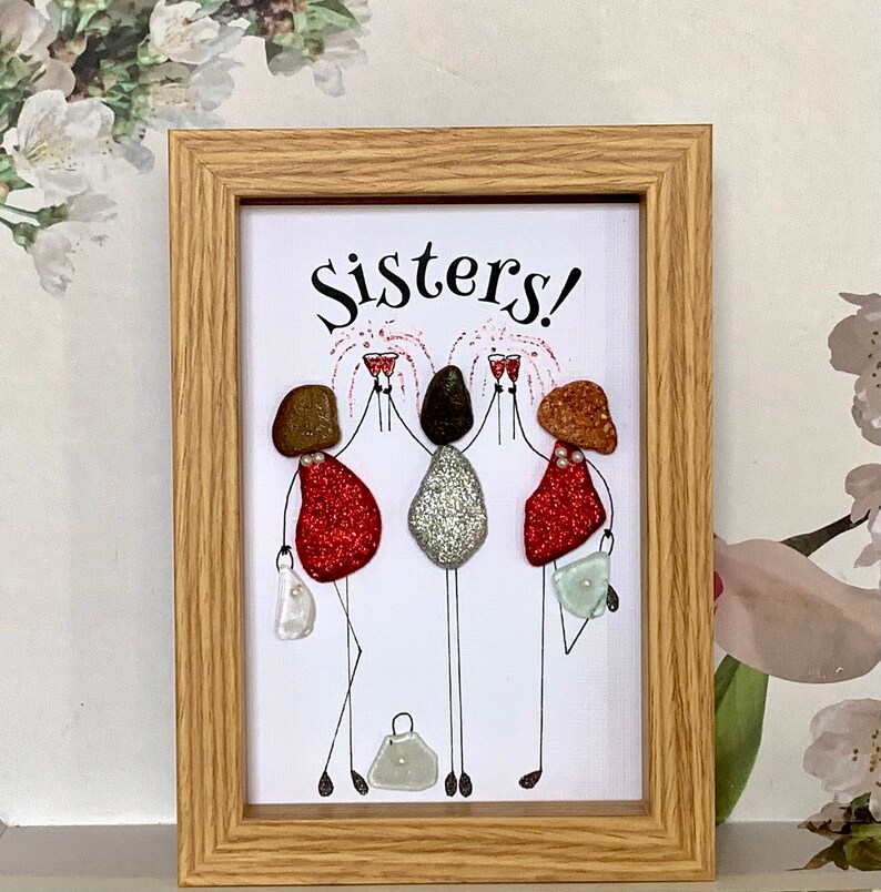 Deep Frame Box Frame Pebble Art Forever Friends Etsy