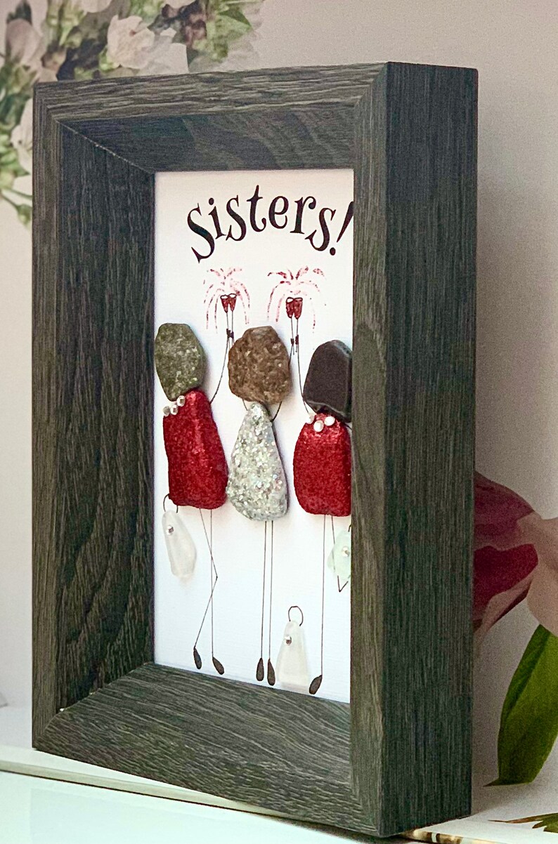 Deep Frame Box Frame Pebble Art Forever Friends Etsy