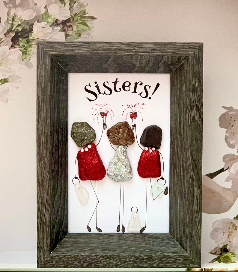 Deep Frame Box Frame Pebble Art Forever Friends Etsy